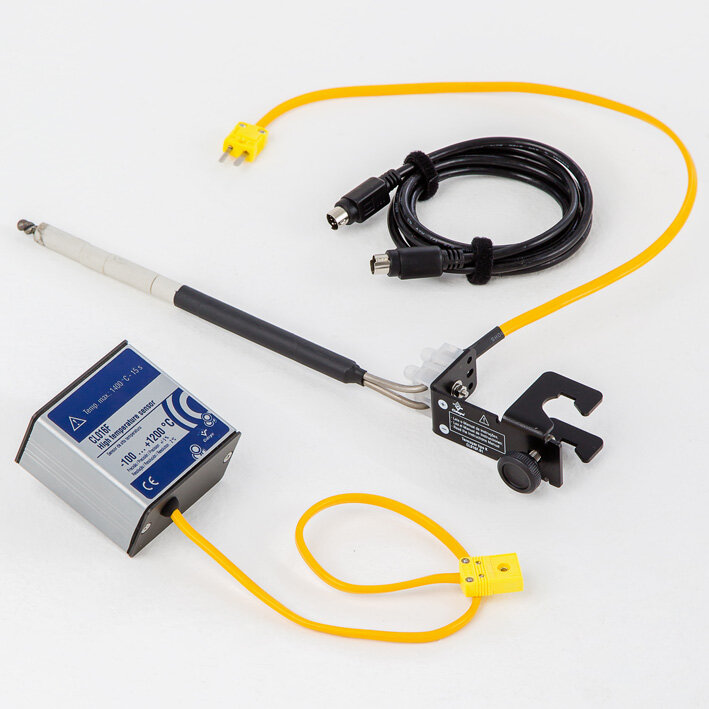 Sensor temperatura -100 a 1200 °C, mufa de entrada lateral, condicionador de sinal e cabo de conexão