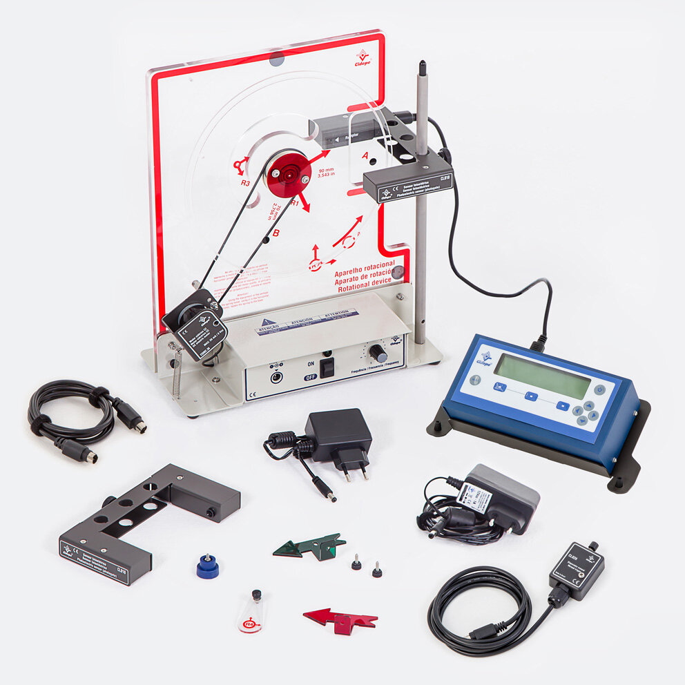 Aparelho rotacional projetável, com multimedidor analógico e digital e 2 sensores fotoelétricos