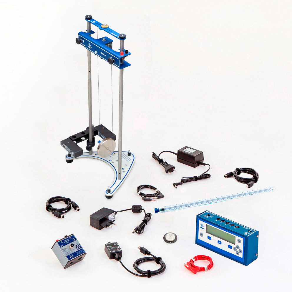 Roda de Maxwell com multimedidor, bobina e sensor