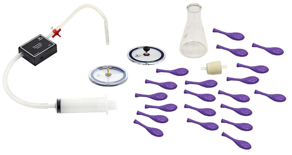 Conjunto pressão atmosférica e experimento de Magdeburgo, bomba manual