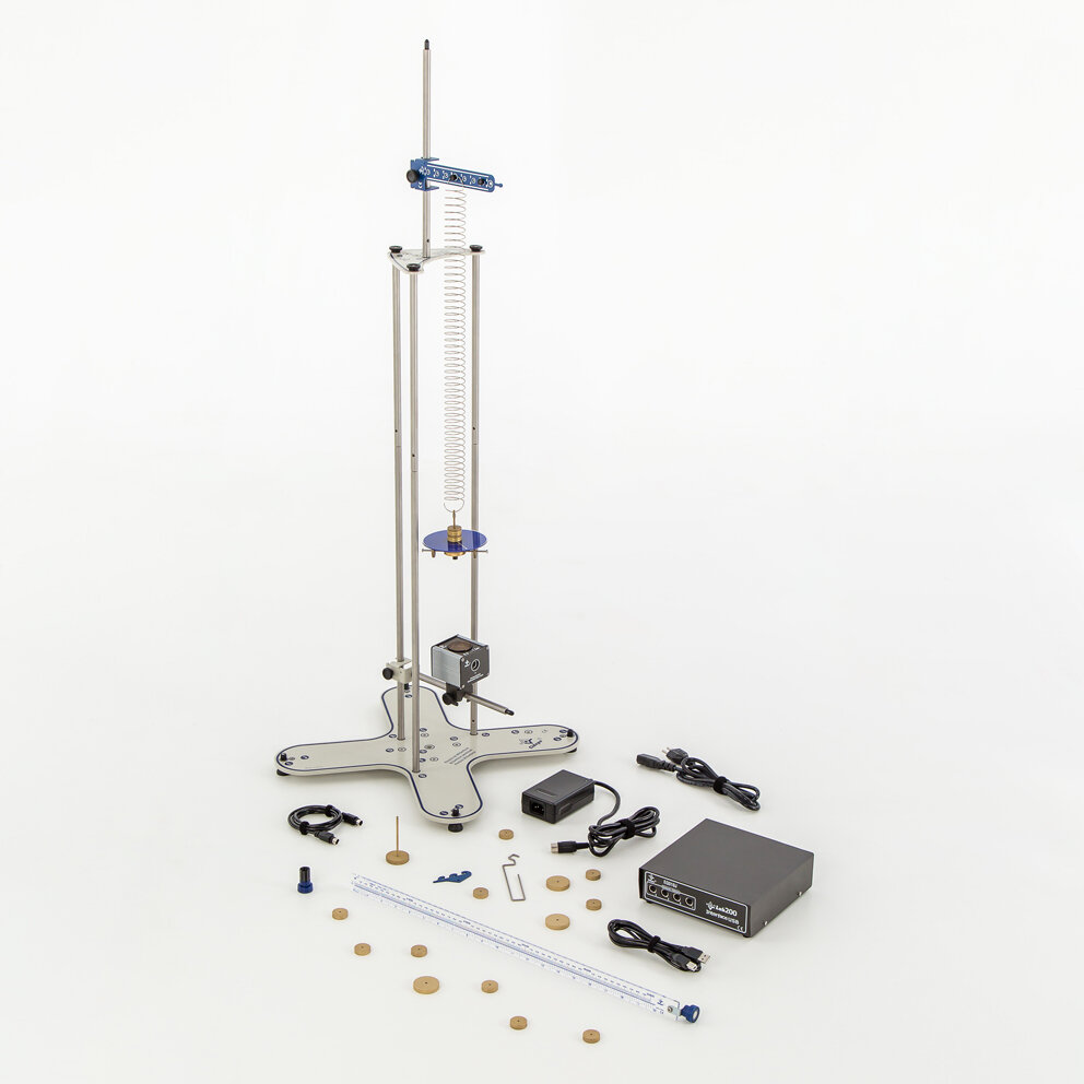 Pêndulo de Wilberforce com interface e sensor