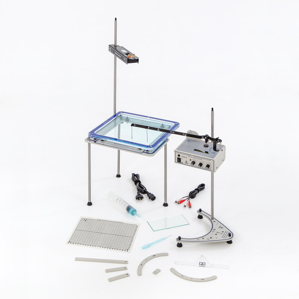 Wave vat with stroboflash and digital frequency meter