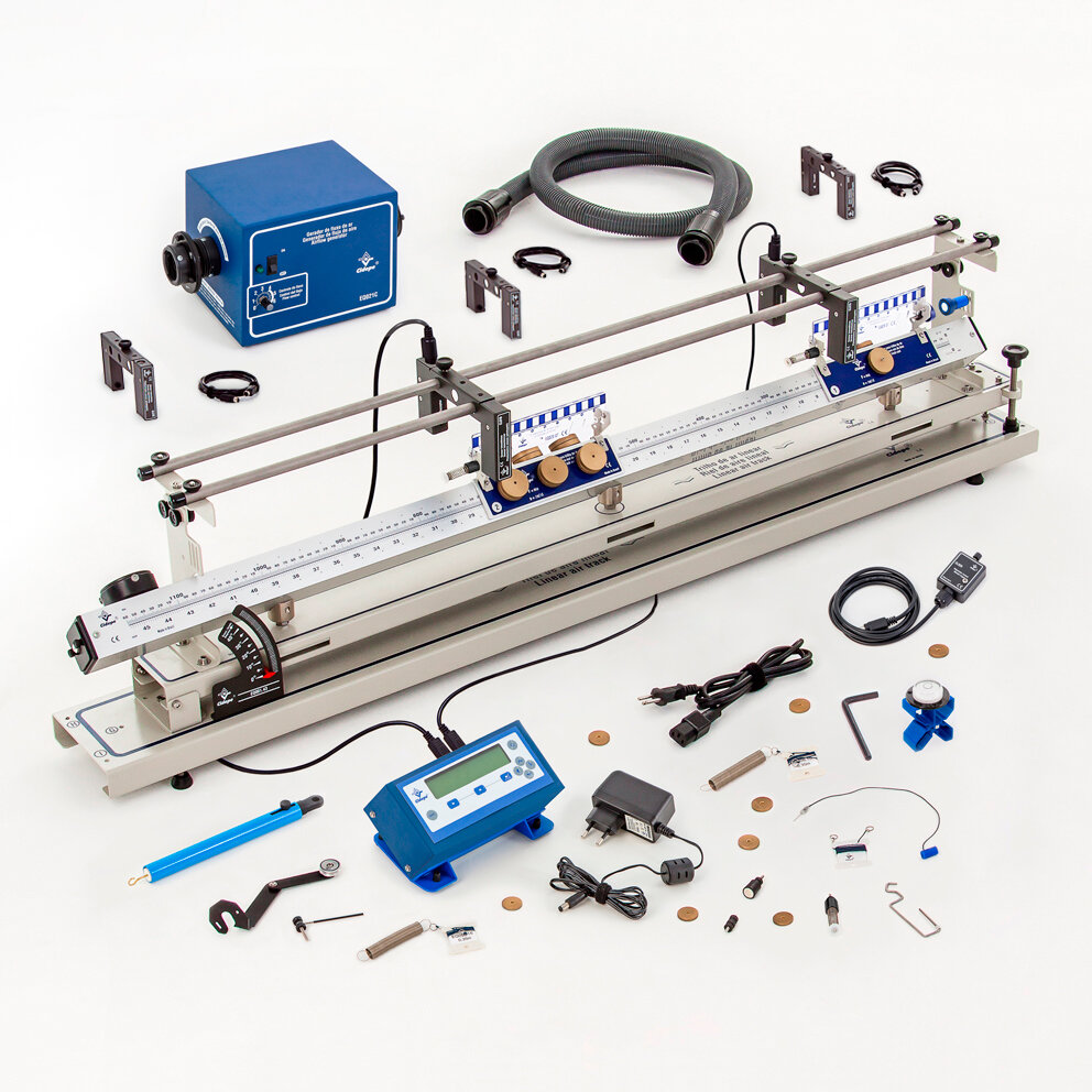 Air track with multimeter, 5 photoelectric sensors