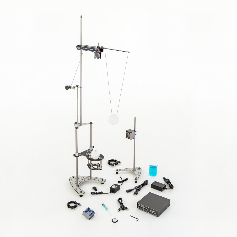 Conjunto funções parabólicas, senoidais e exponencial, com interface e sensor ultrassônico