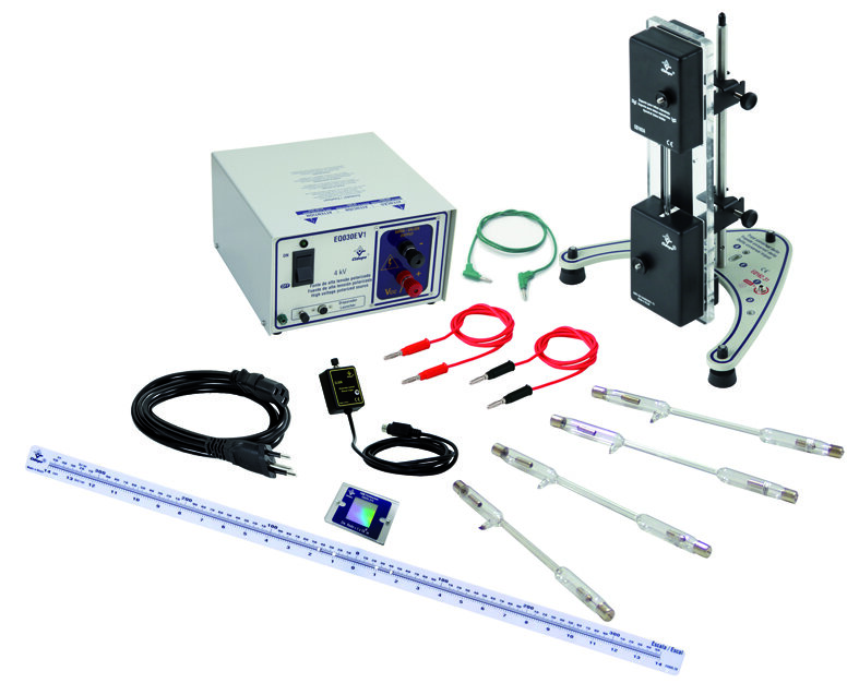 Conjunto espectros de emissão de 5 tipos de gases