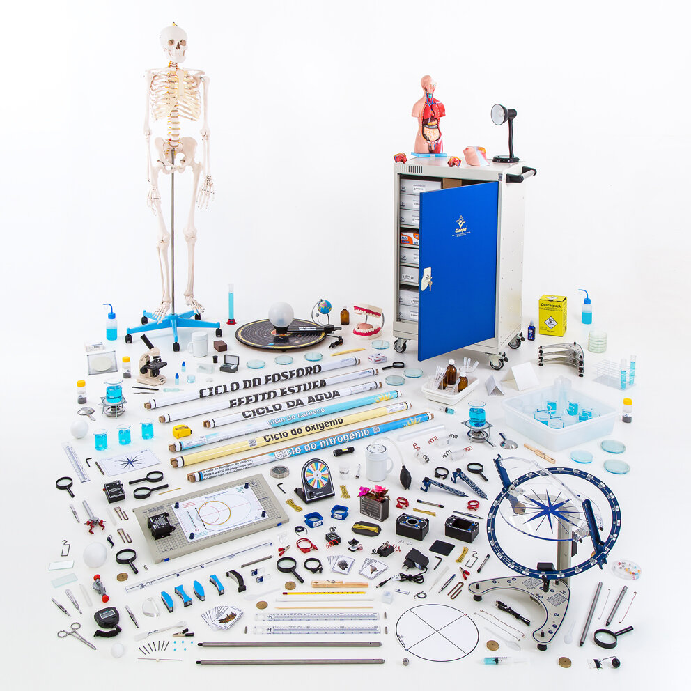 Conjunto ciências para ensino fundamental 1, laboratório móvel