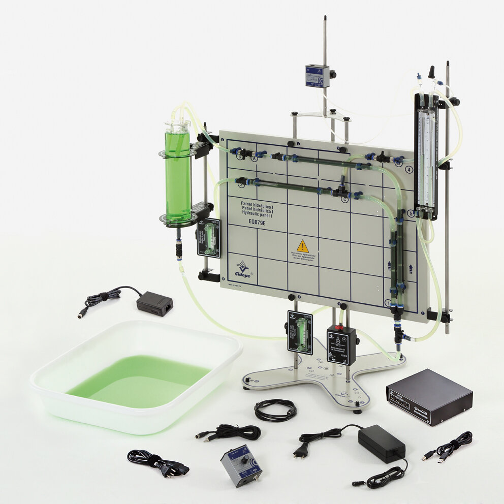 Painel hidrodinâmica I, com interface e sensor de pressão diferencial